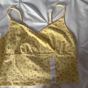 SO Yellow and Pink Floral Top